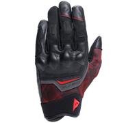 Dainese - Ermex-Handschuhe, Sommer-Motorradhandschuhe, atmungsaktiv mit Mesh-Einsätzen, Starren Knöchelprotektoren, Lederverstärkungen, Touchscreen, Schwarz und Lavarot, Größe M