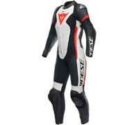 Dainese Grobnik 1-Teiler Damen Motorrad Lederkombi, schwarz-weiss-rot, Größe 46