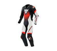Dainese Laguna Seca 6 perf. 1-Teiler Lederkombi schwarz/weiss/neon-rot, 52