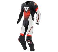 Dainese Laguna Seca 6 Lederkombi (Einteiler), schwarz-weiß-fluorot Größe: 54