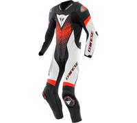 Dainese Laguna Seca 6 1 tlg. Lederkombi Schwarz / Weiss / Fluo-Rot 50