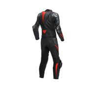 Dainese Laguna Seca zweiteiliger Lederkombi Herren (Schwarz/Anthrazit/Rot)