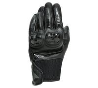 Dainese Mig 3 Unisex Leather Gloves, Motorradhandschuhe Leder mit Protektoren, für Damen und Herren, Schwarz/Schwarz, XL