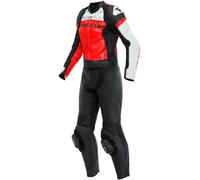 Dainese Mirage 2-Teiler Damen Motorrad Lederkombi, schwarz/rot/weiß, Größe 40