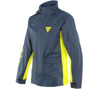 Dainese Storm 2 Motorrad Regenjacke, blau-gelb, Größe 2XL für Männer