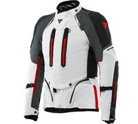 Dainese Super Adventure Absoluteshell wasserdichte Motorrad Textiljacke, schwarz-grau-rot, Größe 44 für Männer