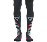 Dainese Thermo Long Socks, Motorrad Thermo Socken Lang Winter, für Damen und Herren, Schwarz/Rot, EU 36-38