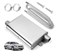 DAJASD Abgasschlauch Schalldämpfer, Auspuff Schalldämpfer mit 200CM Abgasschlauch, 24mm Abgasschlauch für Stromerzeuger, AbgasschalldäMpfer mit Clips Schrauben, Schalldämpfer für Auto Auspuffanlage