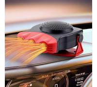 DAJASD Auto Heizung, 2 in 1 Heizung & Kühlung, 12V 150W Auto Heizlüfter, Auftauen Defogger mit Saugnapfhalter 360°Drehbarer Schnelle Heizung mit Zigarettenanzünder-Stecker (Schwarz