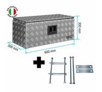 Daken ZEN Deichselbox Alu Riffelblech 600 x 300 x 300 mm, Anhängerbox, Staukasten, Staubox inkl. MON2012