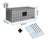 Daken ZEN Deichselbox Alu Riffelblech 600 x 300 x 300 mm, Anhängerbox, Staukasten, Staubox inkl. MON301