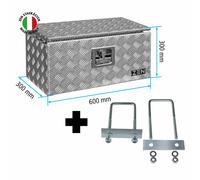 Daken ZEN Deichselbox Alu Riffelblech 600 x 300 x 300 mm, Anhängerbox, Staukasten, Staubox inkl. MON4002