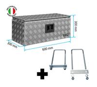 Daken ZEN Deichselbox Alu Riffelblech 600 x 300 x 300 mm, Anhängerbox, Staukasten, Staubox inkl. MON5002