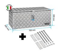 Daken ZEN Deichselbox Alu Riffelblech 700 x 300 x 300 mm, Anhängerbox, Staukasten, Staubox inkl. MON301