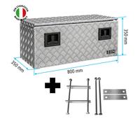 Daken ZEN Deichselbox Alu Riffelblech 800 x 350 x 350 mm, Anhängerbox, Staukasten, Staubox inkl. MON2012