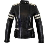 Damen Motorrad Lederjacke Motorradjacke Retro Taillierter Schnitt Biker Jacke