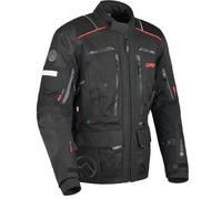 DANE Hornum wasserdichte Motorrad Textiljacke, schwarz-rot, Größe 3XL für Männer