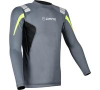 DANE Sommer Langarm Funktionsshirt, grau-gelb, Größe L für Männer