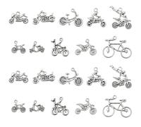 DanLingJewelry Tibetische Motorrad-Charms, Fahrrad-, Sportanhänger, Vintage-Anhänger für DIY-Schmuckherstellung, 100 Stück, Nicht-Edelmetall