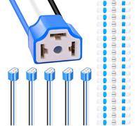 DAOKAI H4 Sockel Keramik 9003 HB2 Kabelbaum,HB2 LED Stecker Kabelbaum Adapter,3-pin Scheinwerferstecker für Auto LKW Boot Marine Scheinwerfer Nebelscheinwerfer Nachrüstung-6stk