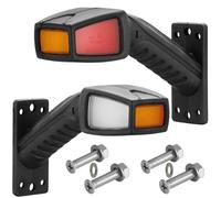 DARKGUARD L & R Seitenmarkierungsleuchten LED Begrenzungsleuchten für Anhänger LKW Wohnwagen 12V 24V Gummi Positionsleuchten 173cm Beleuchtung Weiß Gelb Rot Wasserdicht ECE