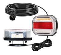 DARKGUARD LED Anhänger Rückleuchten Set Mit Magnet und 7,5m Kabel 12V/24V Wasserdicht Rücklicht Anhänger Mit 7 polig Stecker Für Wohnmobil LKW & Boot, 5-in-1 mit Positionslicht, Bremslicht & Blinker