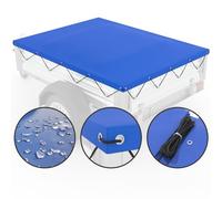 DARWiN® Anhänger Plane 257,5 x 134,5 cm inkl. Planenseil | PKW Anhängerplane 2570 x 1345 mm | 1300kg Anhänger Flachplane mit Ösen | Abdeckplane wasserdicht | Plane für Stema Anhänger Abdeckung & mehr