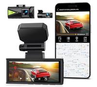 Dashcam Auto Vorne Hinten 4K + 2K, 5GHz WiFi & GPS Dash Cam, Dual Dasch Cam Auto mit 3.16 Zoll Touchscreen, Nachtsicht, 170°Weitwinkel, WDR, G-Sensor und Loop-Aufnahme