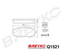 DAVID VASCO Q1521 Bremsbelagsatz, Scheibenbremse für CITROËN,FIAT,PEUGEOT