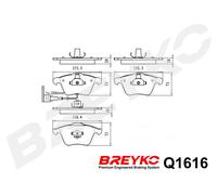 DAVID VASCO Q1616 Bremsbelagsatz, Scheibenbremse für AUDI,SEAT,SKODA,VW