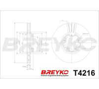 DAVID VASCO T4216 Bremsscheibe für FORD,RENAULT