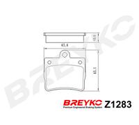 DAVID VASCO Z1283 Bremsbelagsatz, Scheibenbremse für MERCEDES-BENZ