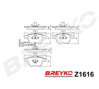 DAVID VASCO Z1616 Bremsbelagsatz, Scheibenbremse für AUDI,SEAT,SKODA,VW