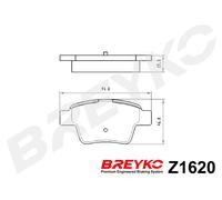 DAVID VASCO Z1620 Bremsbelagsatz, Scheibenbremse für CITROËN,PEUGEOT