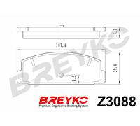 DAVID VASCO Z3088 Bremsbelagsatz, Scheibenbremse für MAZDA