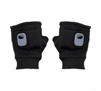 DAZZLEEX Elektrisch beheizte Handschuhe mit 1800 mAh Akku, 360-Grad-Heizung, Thermo-Winterhandschuhe für Wandern, Camping, Motorrad, Reiten, Schwarz (schwarz)