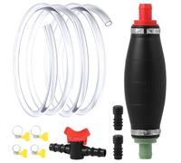 DBREAKS Handpumpe XL Umfüllpumpe mit Vakuumfunktion zum Umfüllen von Flüssigkeiten wie Wasser, Benzin, Diesel, Öl, Absaugpumpe mit Kraftstoffresistenten 2,5m PVC-Schlauch, Flüssigkeitsregler, Stöpsel