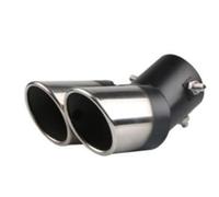 DBSKJMRFT Auspuffblende Doppelrohr, für Peugeot 2008 Allure 2002-2024 2025 Auspuff Endrohr Auto Tuning Edelstahl Sportauspuff Heckauspuff Gebogen,A