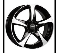 DBV 5SP 001 Schwarz Glänzend, Front Poliert Alufelge 16 Zoll ET41 5x112 ML57,1