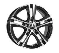Alufelge DBV ANDORRA II Einteilig Schwarz GlÃ¤nzend Front Poliert 8.00 x 19 ET 55.00 5x108.00