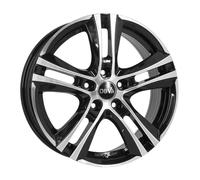 DBV, Andorra II, 6,5x16 ET50 5x114,3 71,6, schwarz glänzend frontpoliert