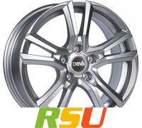 DBV Andorra shadow silber glänzend lackiert 7.5x17" ET35 LK5 112 ML 74.1 Alu...