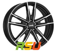 DBV Florida KF schwarz glänzend front poliert 7.5x19" ET50 LK5 114.3 ML 67.1...