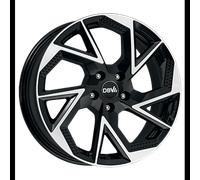 DBV Napoli AP dark Schwarz Glänzend, Front Poliert Alufelge 16 Zoll ET20 4x108 ML65,1