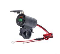 DC DC für ladegerät 12V 24V mit USB C PD QC Schnellladung Wasserdicht IP68 für Auto für motorrad Boot für wohnmobil(green)