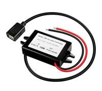DC DC Wandler 12V 24V zu 5V USB Buchse Spannungswandler 3A 15W Strom Adapter Step Down Buck Converter Netzteil Spannungsregler Wasserdicht für Auto Motorrad Fahrrad LKW Ladegerät
