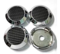 DDHHBH 4 Stück Nabendeckel Set für Audi Q3 Sportback,ABS+Aluminium Radnabenkappen Felgendeckel Nabenkappen Wheel Caps Anti Rost Auto Tuning Zubehör,Silver-A:Size5-68/62mm
