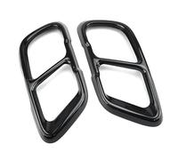 DDLLZDSP Auto Auspuff Schallabdeckung Edelstahl für BMW X5 G05, Auspuffblendenverkleidung, Blende für Auspuffblende, Auto Innen Und Außendekoration,A/Black