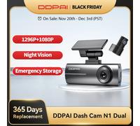 DDPAI Dash Cam N1 Dual Vorne und Hinten Aufnahme NightVIS 1296P Dash Cam Recorder Auto DVR App Steuerung