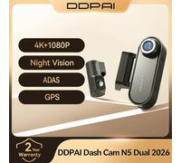 DDPAI N5 Dual 4K HDR Dashcam Vorne Hinten AI Nachtsicht-Kamera WiFi 6 GPS ADAS Sprachsteuerung 24H Parkmodus Auto-DVR